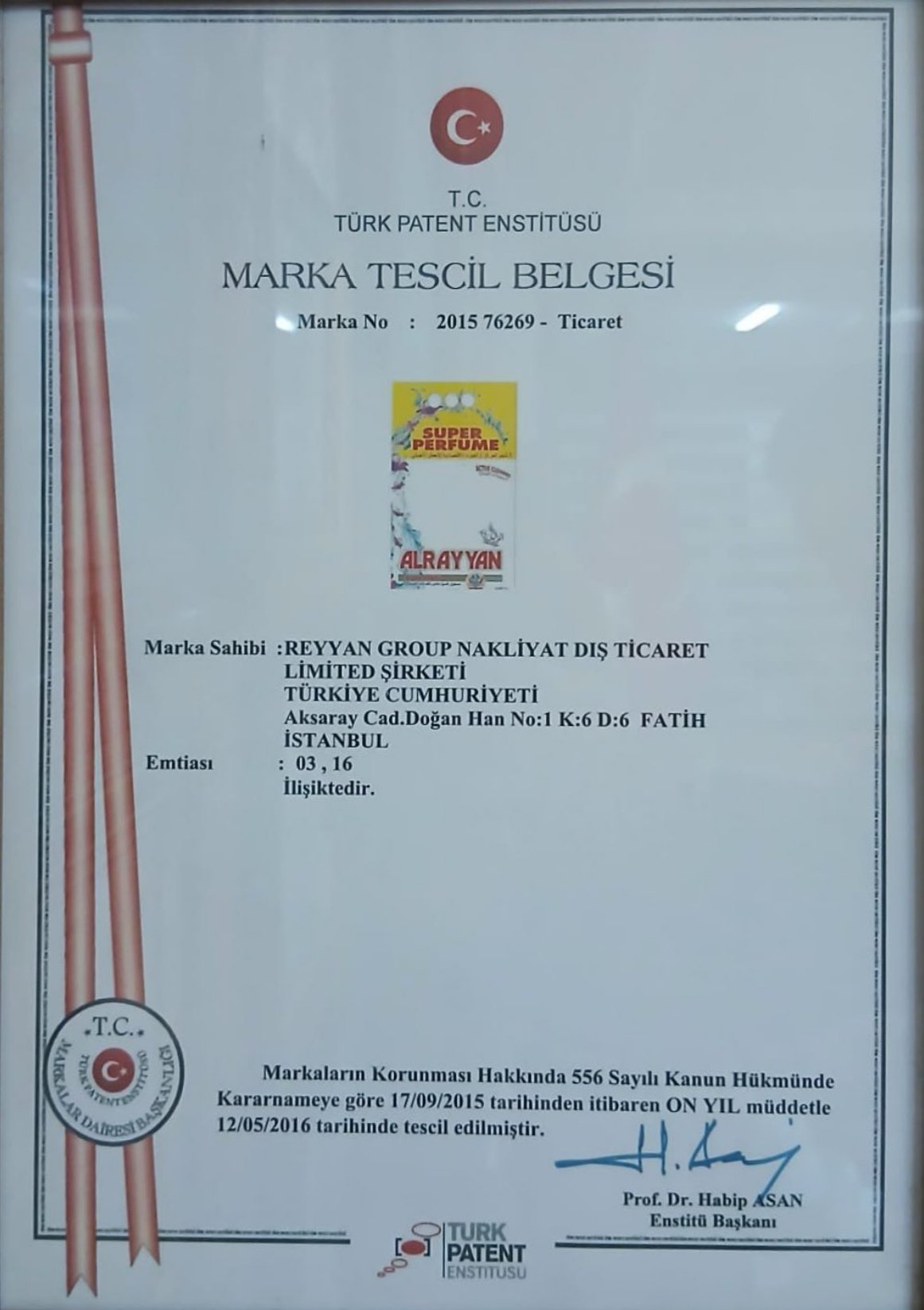 Tescil Belgesi